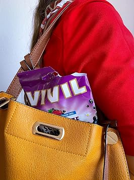 Vivil Fruity Cough Drops Blackcurrant, with 11 Different Herbs, Sugar and Lactose-Free, 120g / 4,23 Oz