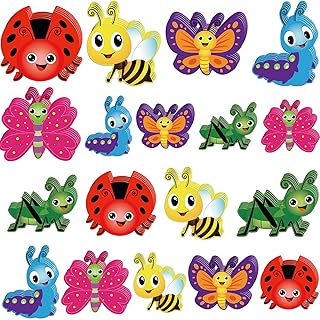 Zonon 90 Pcs Summer Theme Bugs Cutouts Classroom Bulletin Board Decoration for Office Classroom Party Bulletin Board Wall Chalkboard Home Decor