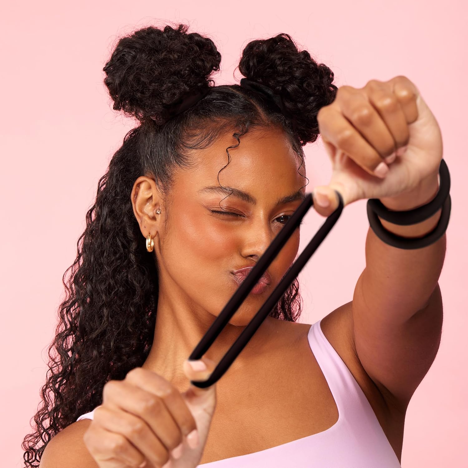 Goody ComfortFlex Seamless Black Hair Elastics for All Hair Types, No Slip Grip Ouchless Ties with All Day, Gentle Hold, Ponytail Holders for Damage-Free Styling, 10 Count (Pack of 3)