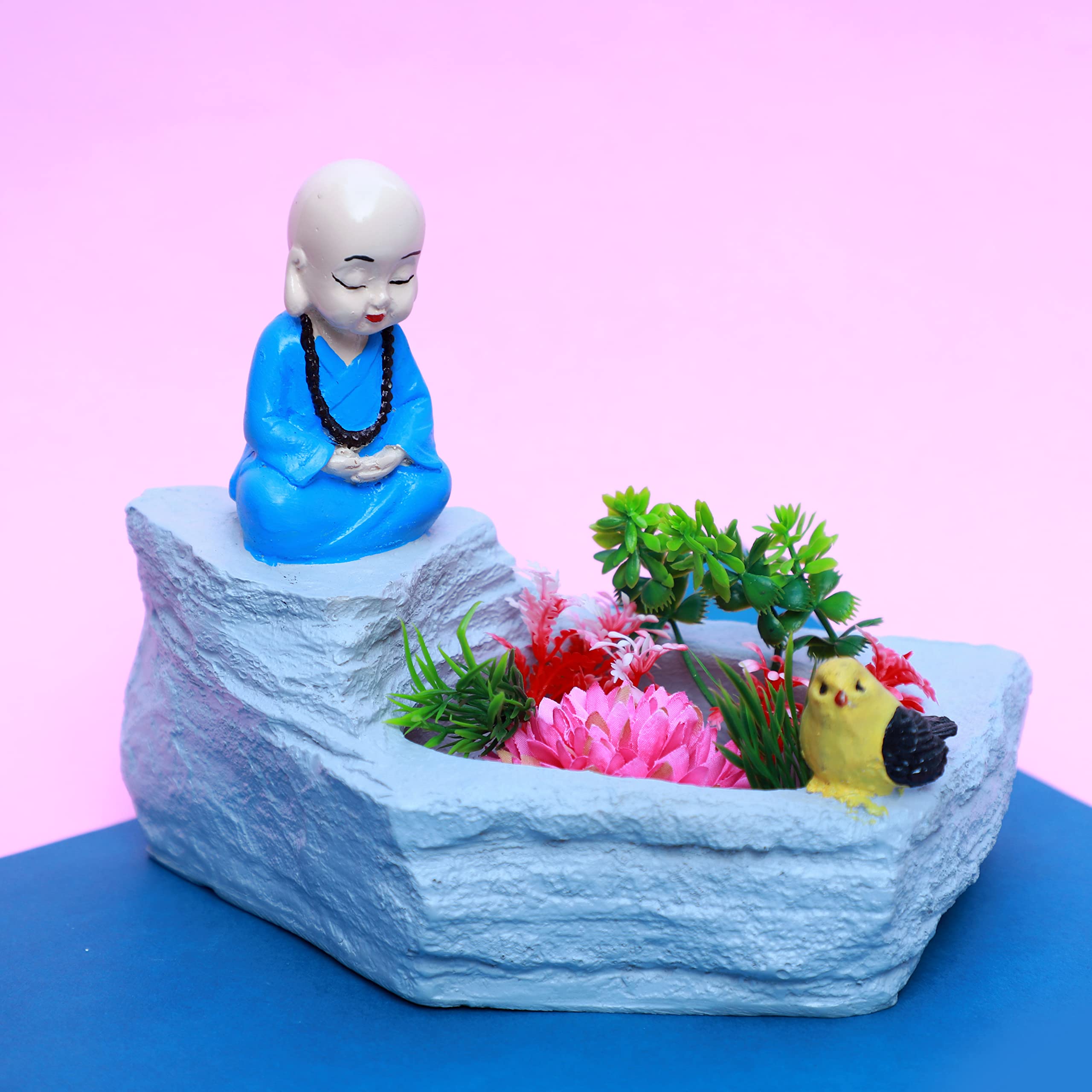MEHRAS LIFE STYLE Polyresin Handicraft Cute Buddha Succulent Planter Pot Showpiece Statue for Indoor Outdoor Office Home Décor Gift Without Plants (B0C1GZTQGH) Amazon Price History, Amazon Price Tracker