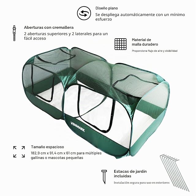 Foto 2 de 8 de Venmark gallinero portátil - Pequeño Corral para Animales y gallinero desplegable