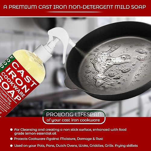 Miniatura 3 de Creation Farm Jabón de hierro fundido - Limpiador a base de plantas - Ideal para sartén, planchas, ollas y hornos holandeses - Cuidado de utensilios