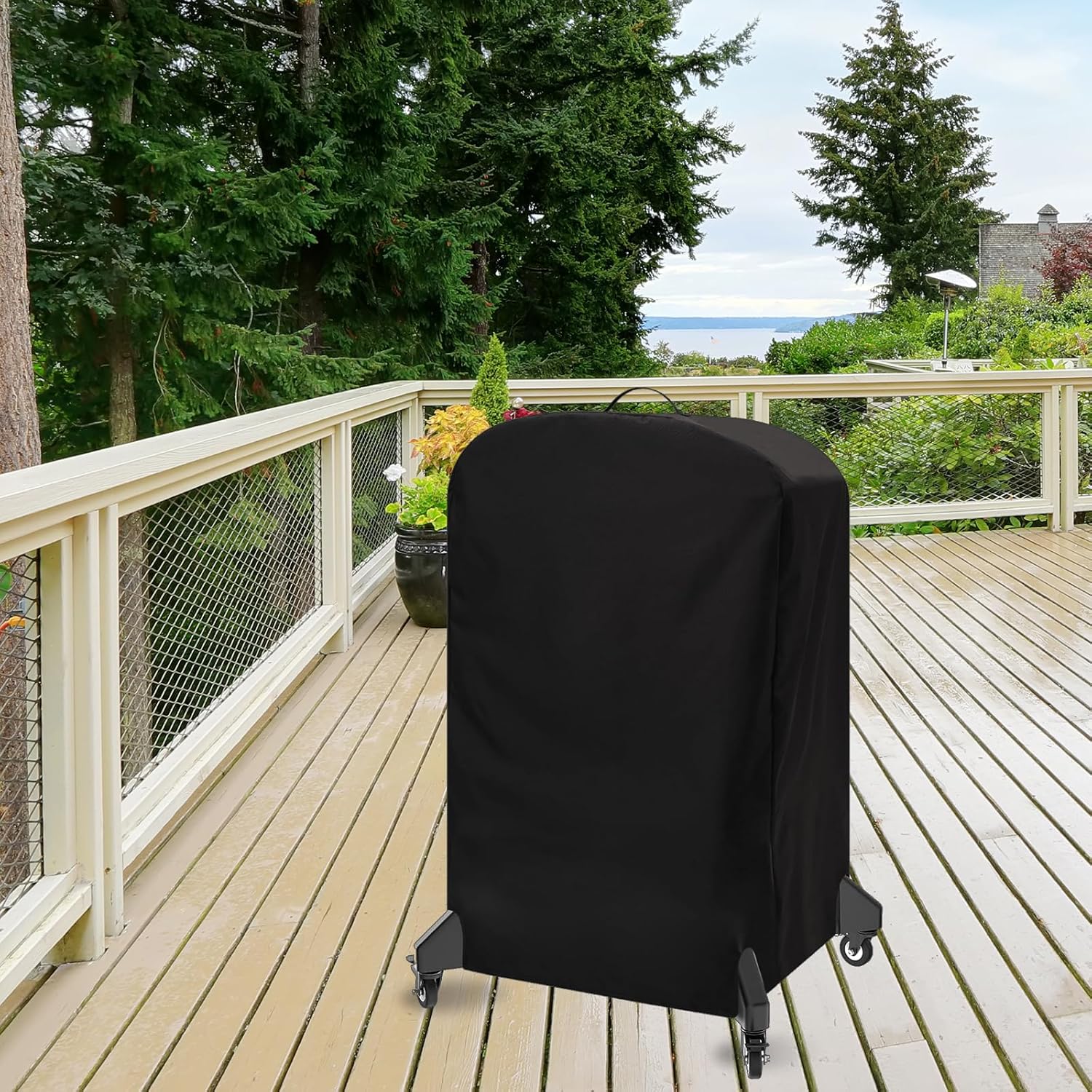 Pizza Oven Cover for Blackstone 6825 6824, 16 inch Outdoor Pizza Oven Accessories, Waterproof Blackstone Pizza Oven Cart Cover w/Top Handle & Windproof Buckles