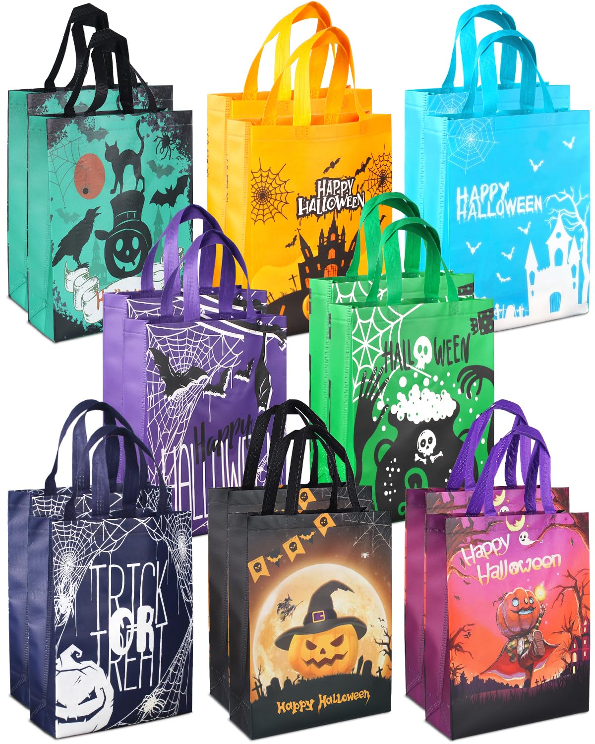 Photo 1 of ****non refundable*****
PARSUP 16PCS Halloween Trick or Treat Bags,Halloween Tote Bags with Handles, Metallic Gift Bags, Non-Woven Halloween Bags for Gifts Wrapping, Halloween Party Supplies, 15"×13.9"×3.9"