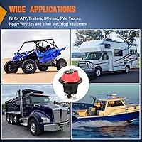 Vista 8 de Nilight Interruptor de desconexión de batería de 100 A, aislador de desconexión maestro de 12 V-48 V, interruptor de corte de energía, impermeable