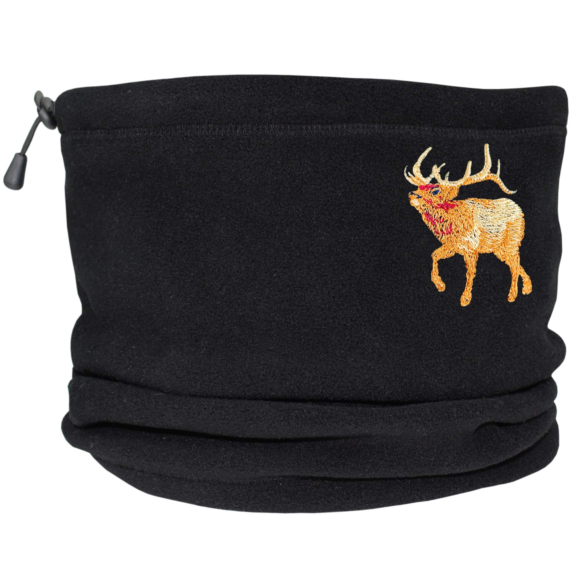 Teddyts Unisex Black Stag Ultra Thermal Fleece Toggle Snood (Black)