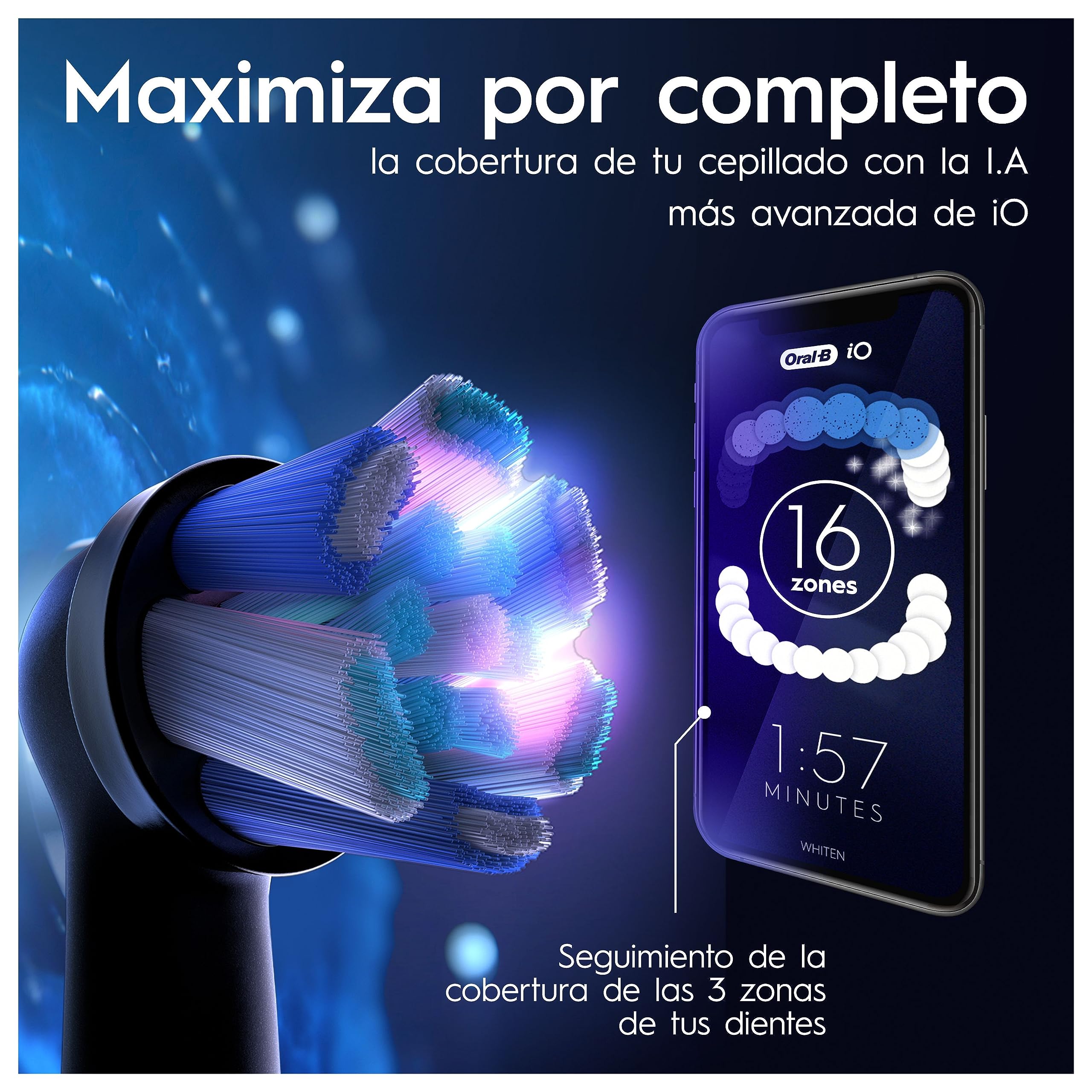 Oral-B iO 9 Cepillos de Dientes Eléctricos, 4 Cabezales, Negro y Rosa, Pack de 2-1 Estuche Cargador de Viaje, 7 Modos de Cepillado con Blanqueamiento Dental, Sensor de Presión, Carga Rápida