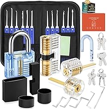 Diyife Locksmith Pick Set, [36 Pcs] [2025 New Version] Professional Locksmith Pick Set with 4 Transparent Locks, Pick Kit, Lockpicking Set for Beginners and Experts