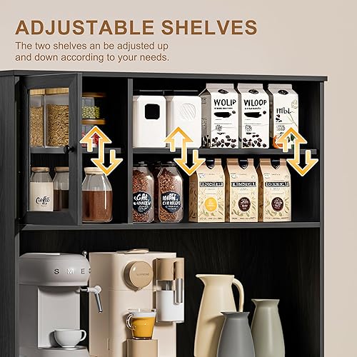 Miniatura 23 de OLD CAPTAIN Inclinación de madera hacia fuera el gabinete de basura, soporte derecho libre del cubo de basura de la cocina de madera, acabado marrón