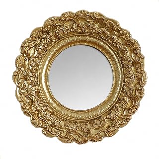 Golden Mini Vintage Mirror Exquisite Relief