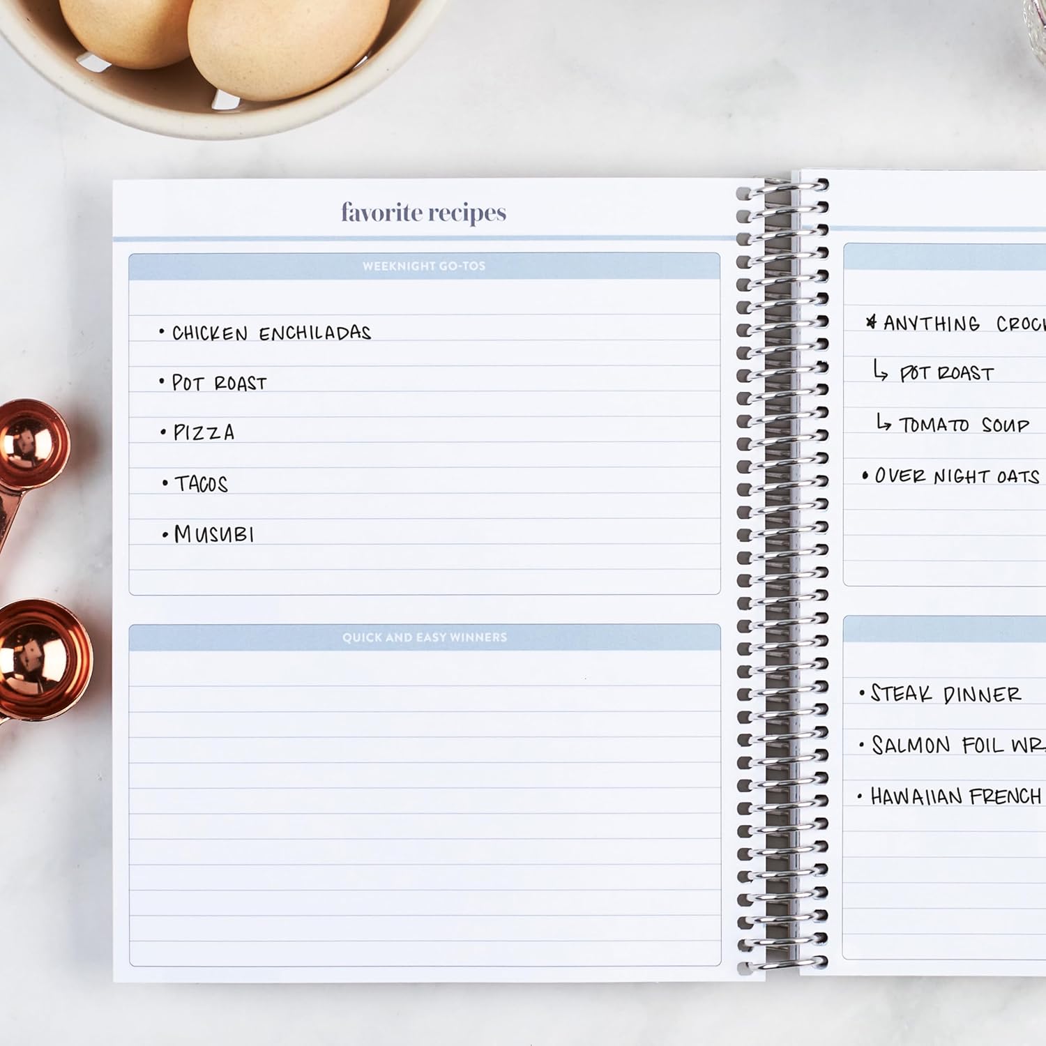 Erin Condren 7x9 Recipe Notebook