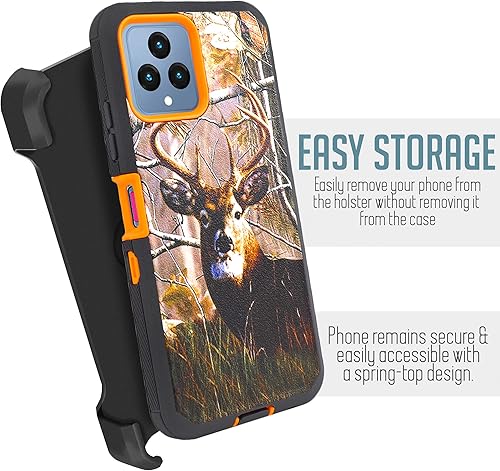 Miniatura 8 de Jackpotwireless T-Mobile REVVL 6 5G 6.52 pulgadas (2022) Funda con clip para cinturón, protección contra caídas de grado militar funda resistente