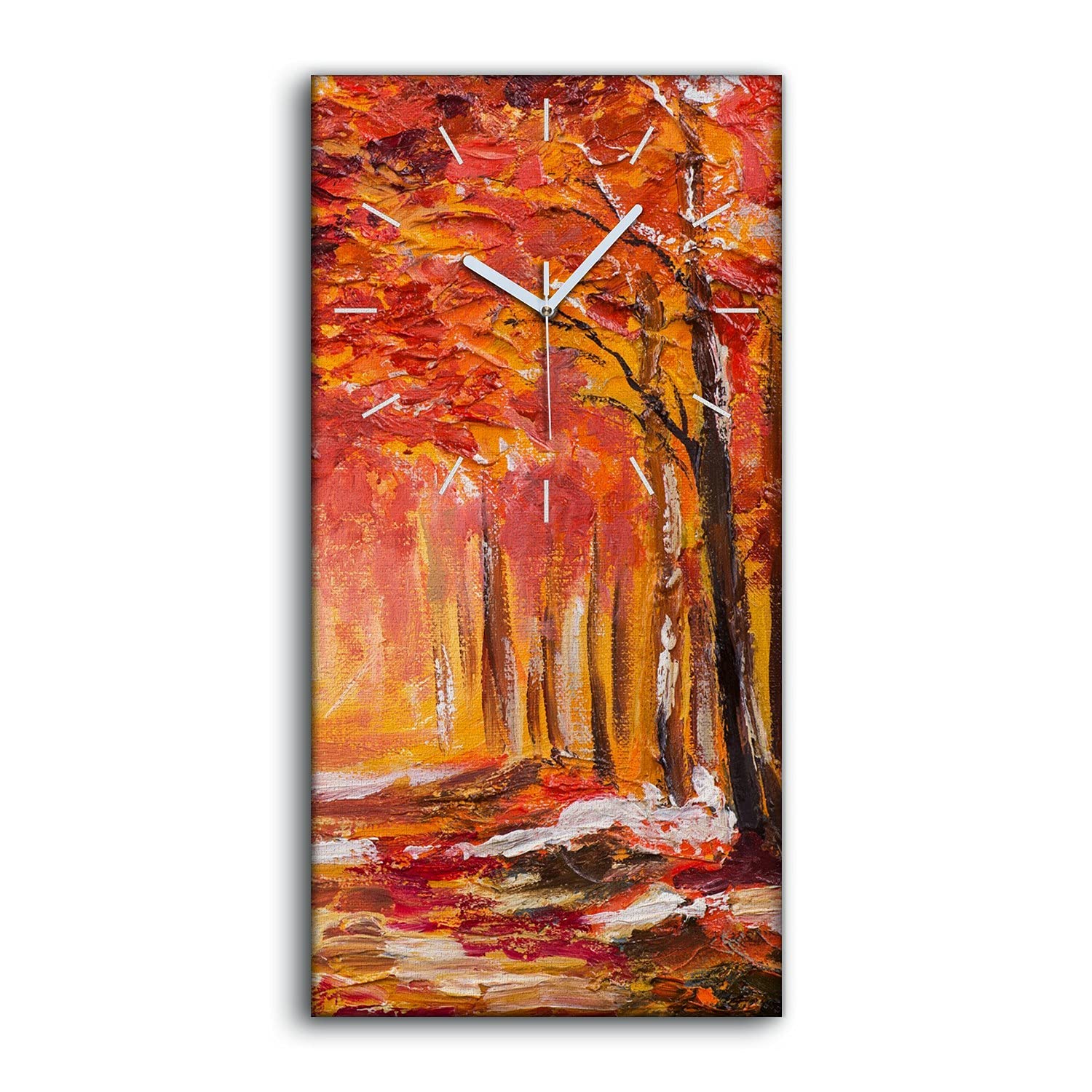 Horloge murale salon nature et grand tableau moderne pour chambre