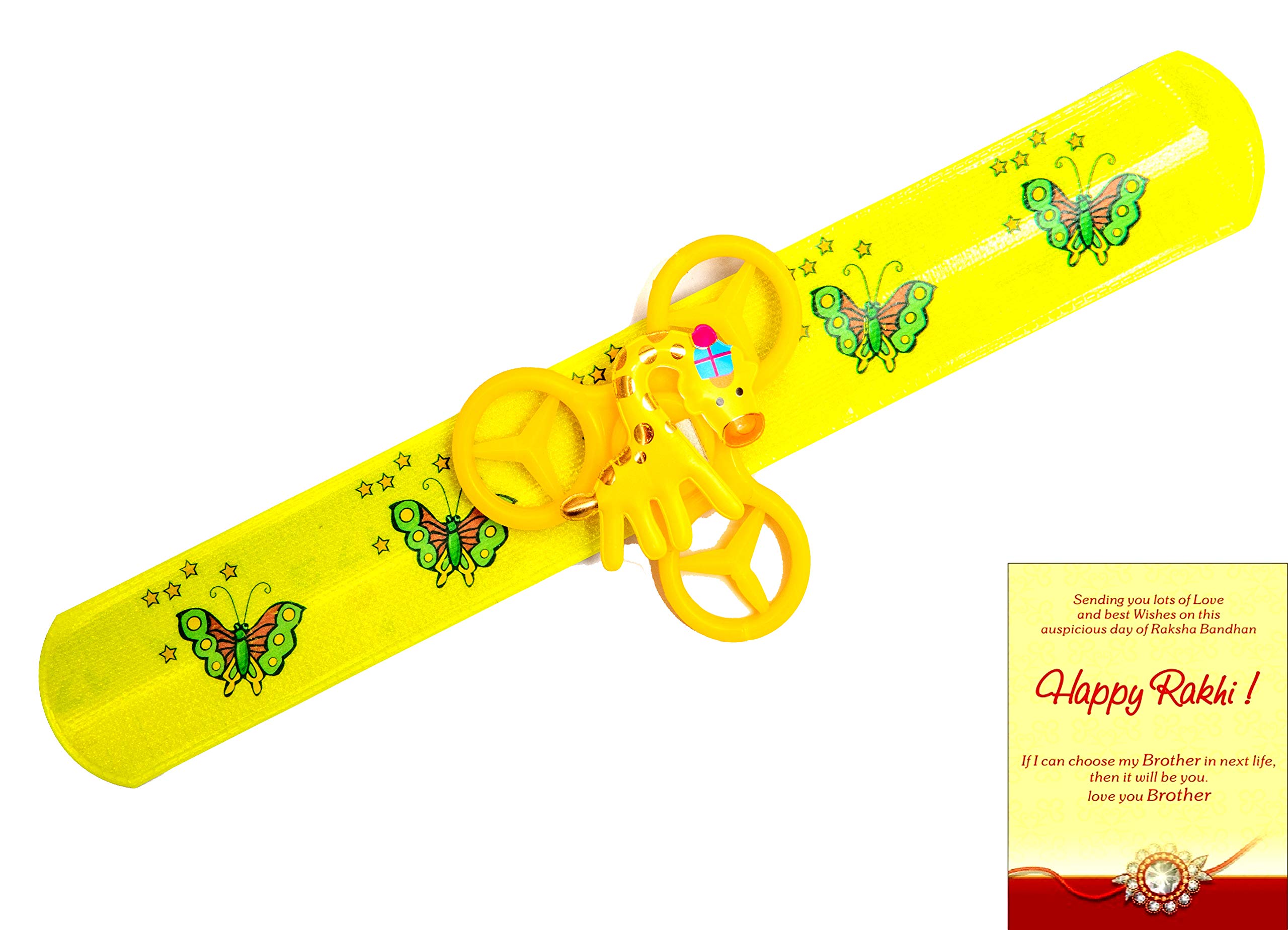 Riddhika Ventures Spinner Toys for Kids Rakhi Bracelet with Roli Chawal and Greeting Card (P16S) (B088D9LZ6M) Amazon Price History, Amazon Price Tracker