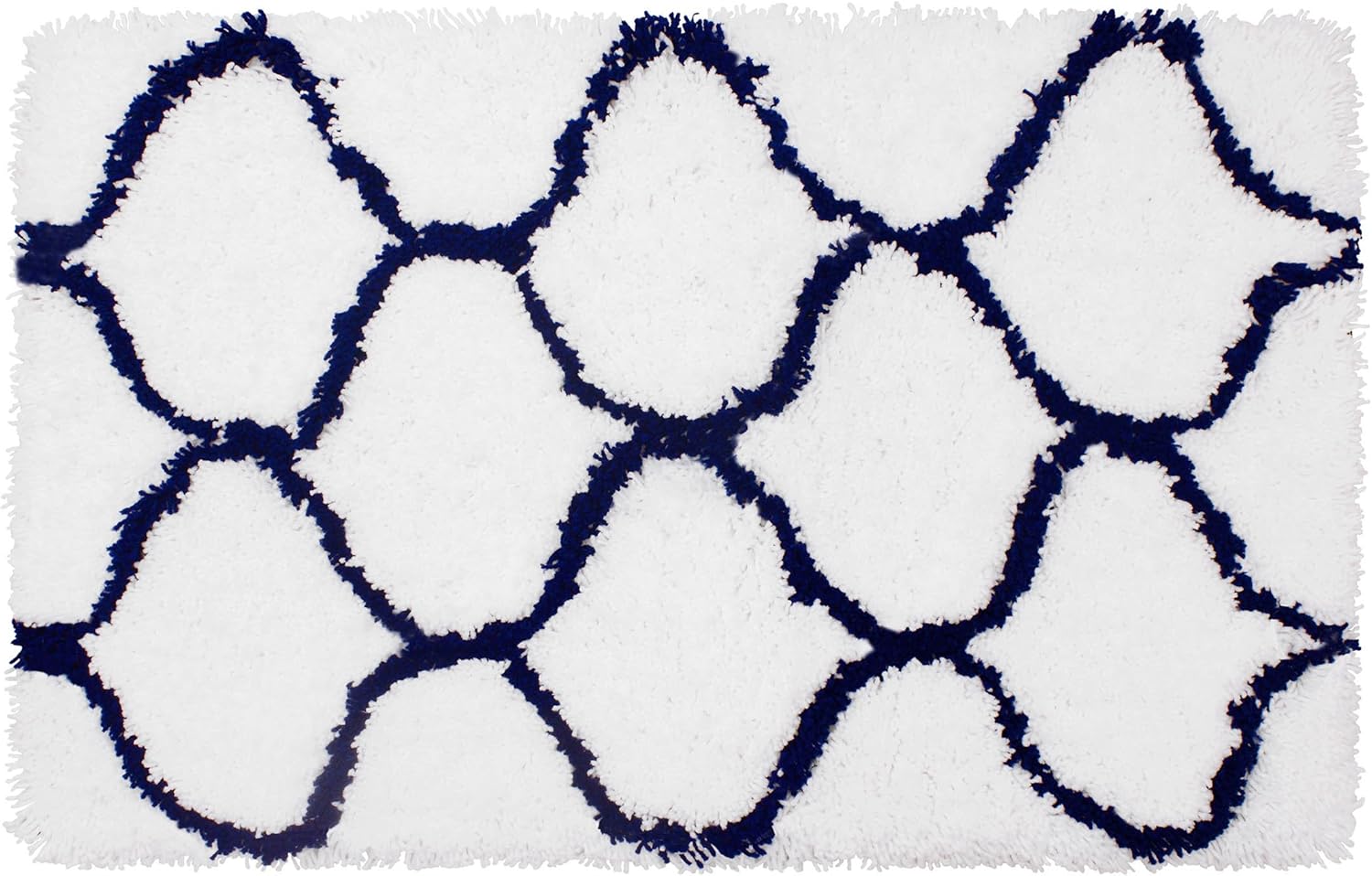 Vista Living Alfred Chunky Shag Accent Rug, 24x36, Grey/White