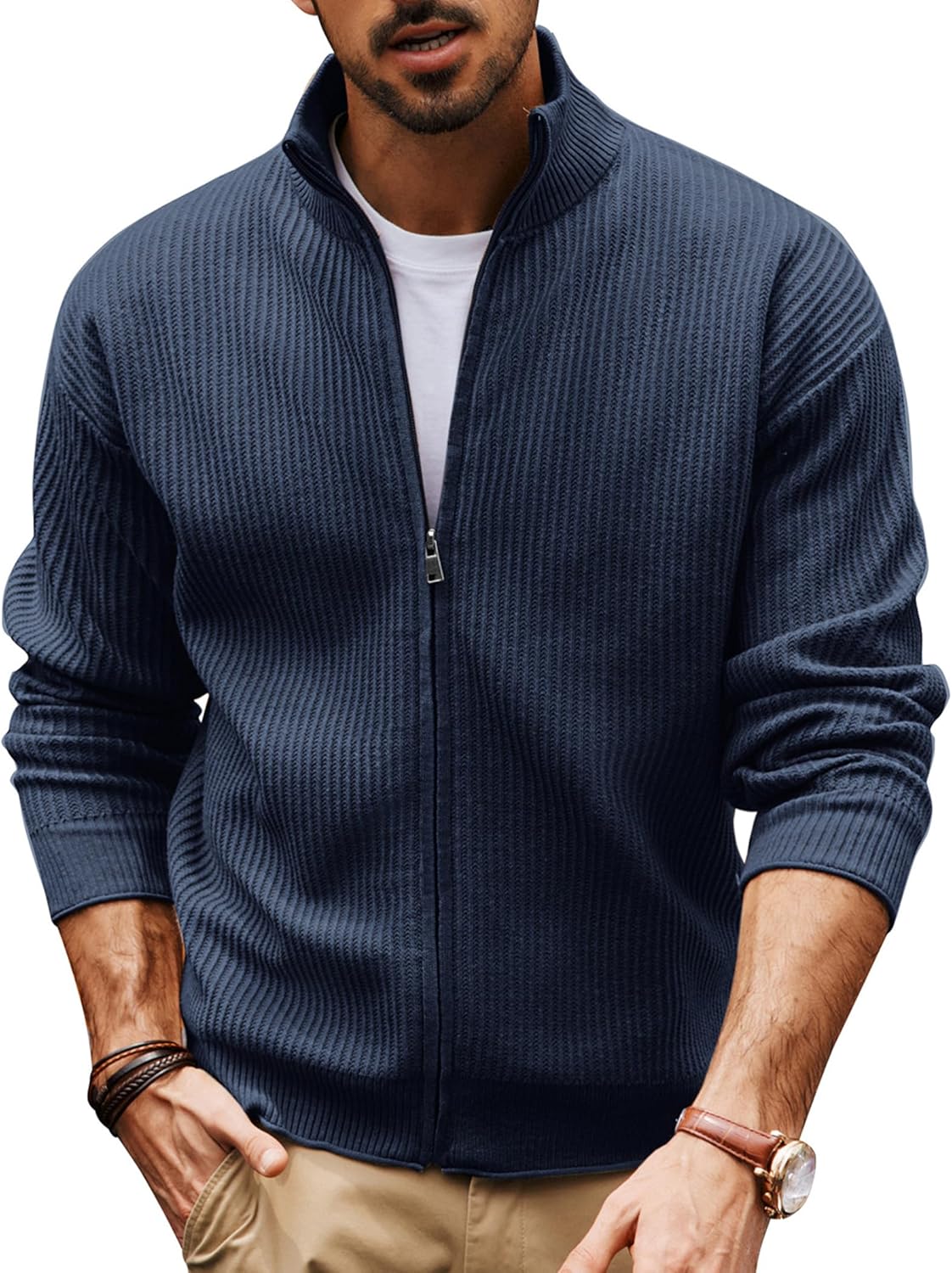 PJ PAUL JONES Mens Cardigan Sweater Full Zip Up Jamaica Ubuy