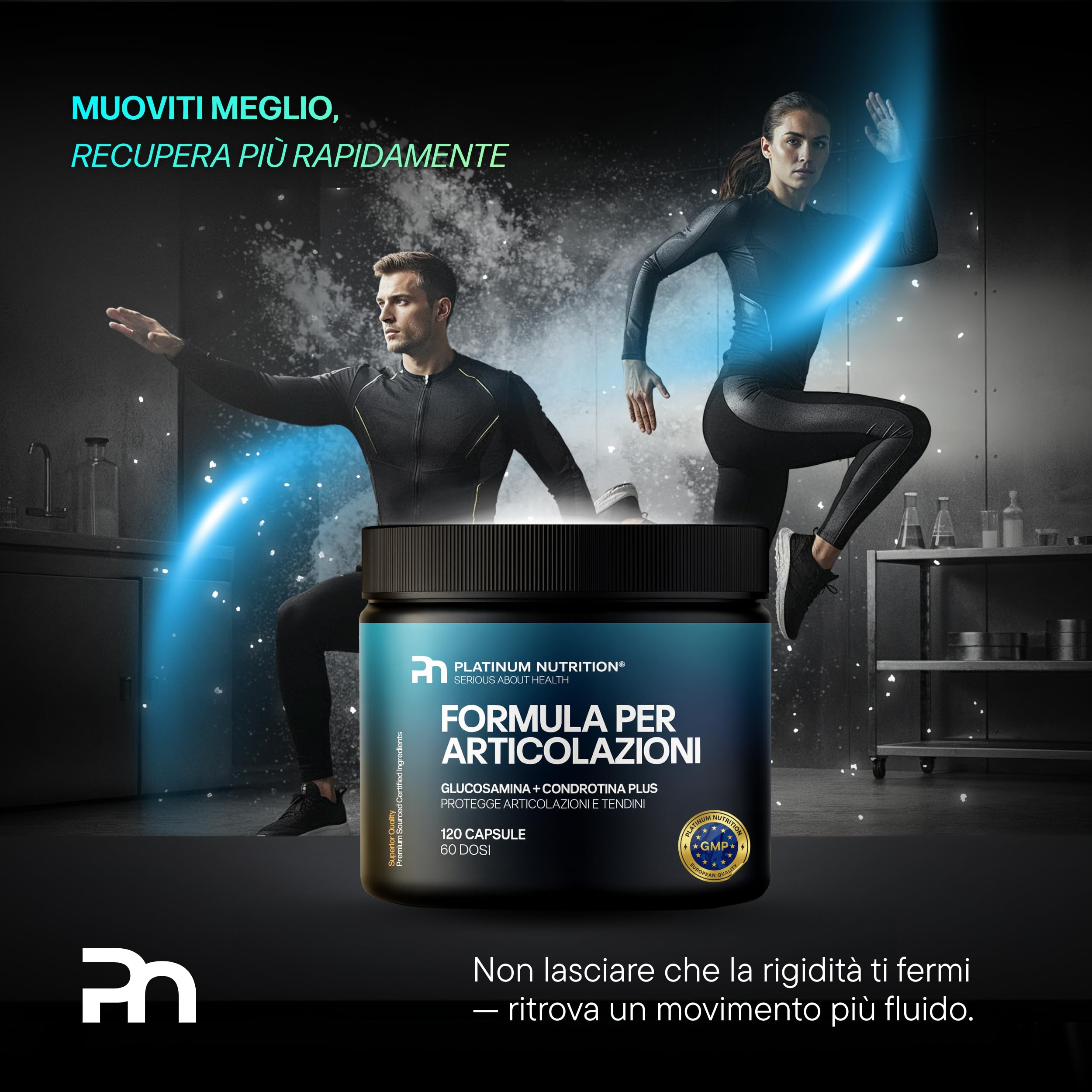 Joint Complex con Glucosamina Condroitina MSM, Vitamina C e B6 | Integratore Articolazioni Cartilagine Ginocchio, Ossa e Tendini | Aiuta a Ridurre Dolori Articolari | 120 Capsule