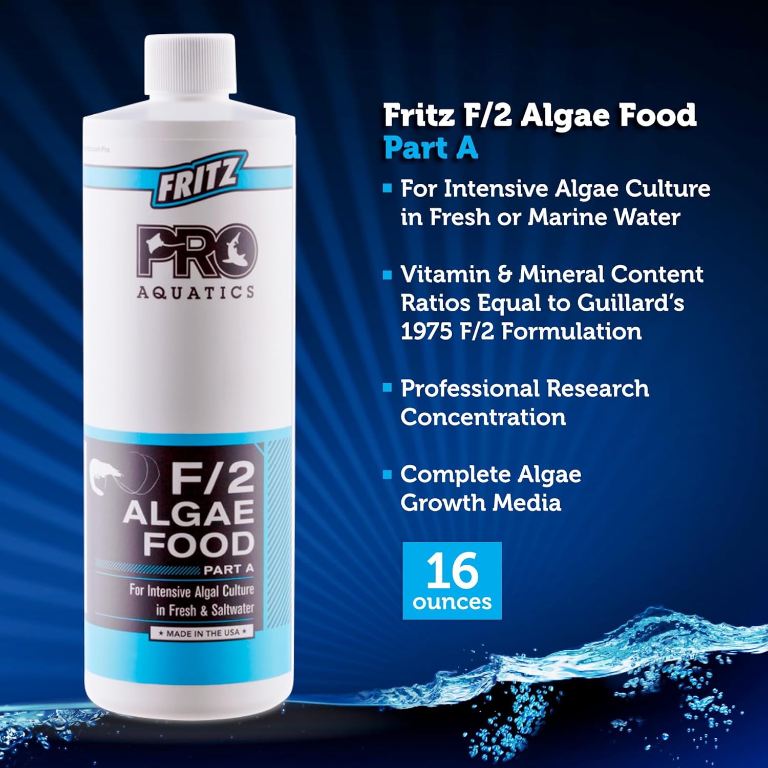 Fritz Aquatics PRO - F/2 Algae Food PTA - 16oz
