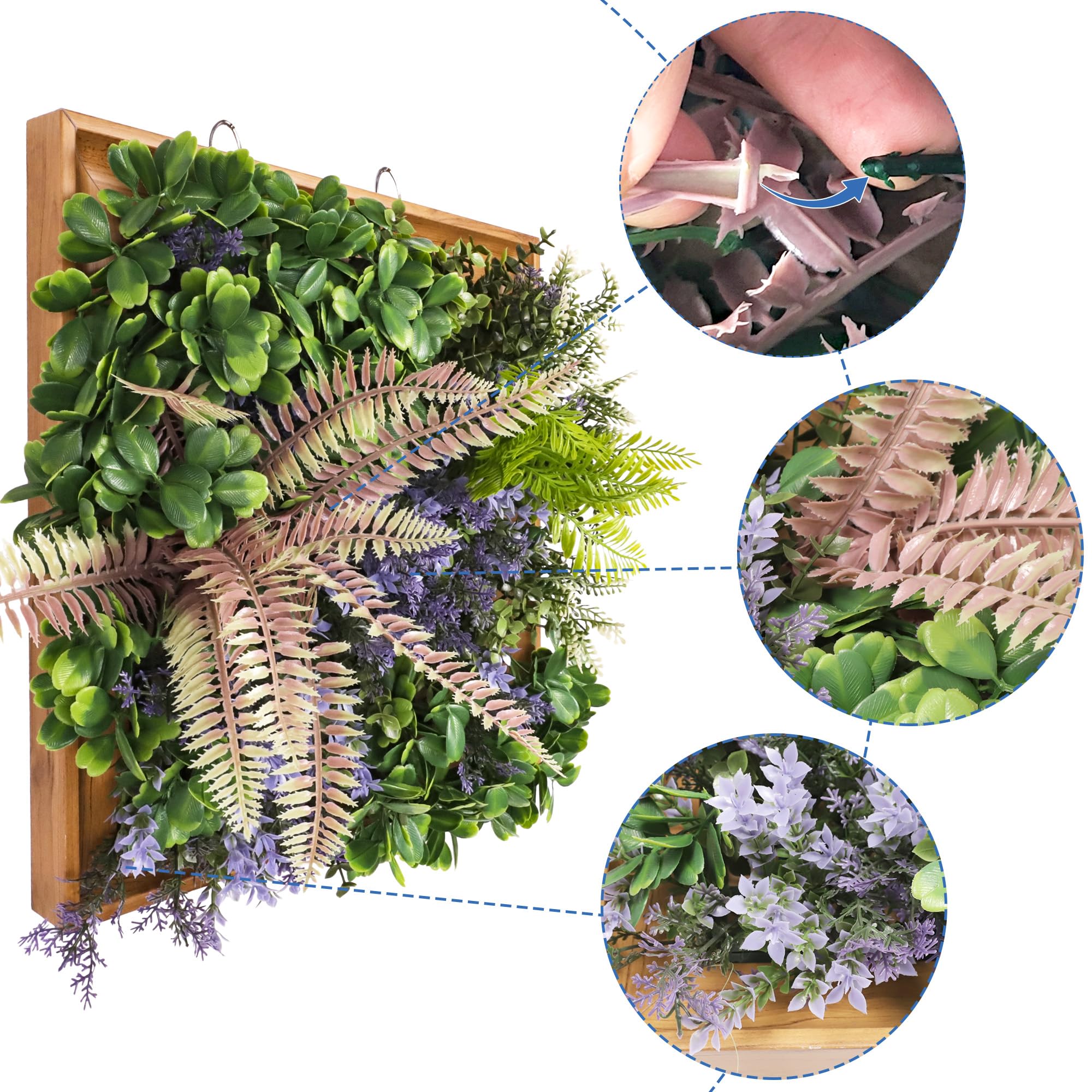 Amazon.com: ECOOPTS 12"x12" Artificial Wall Hanging Decor 3D Fake Plants  with Solid Wood Frames Faux Plants Greenery for Living Room Bathroom  Bedroom Kitchen Office Home Decorations, Style 3 Mixed Leaves, 1 Pack :