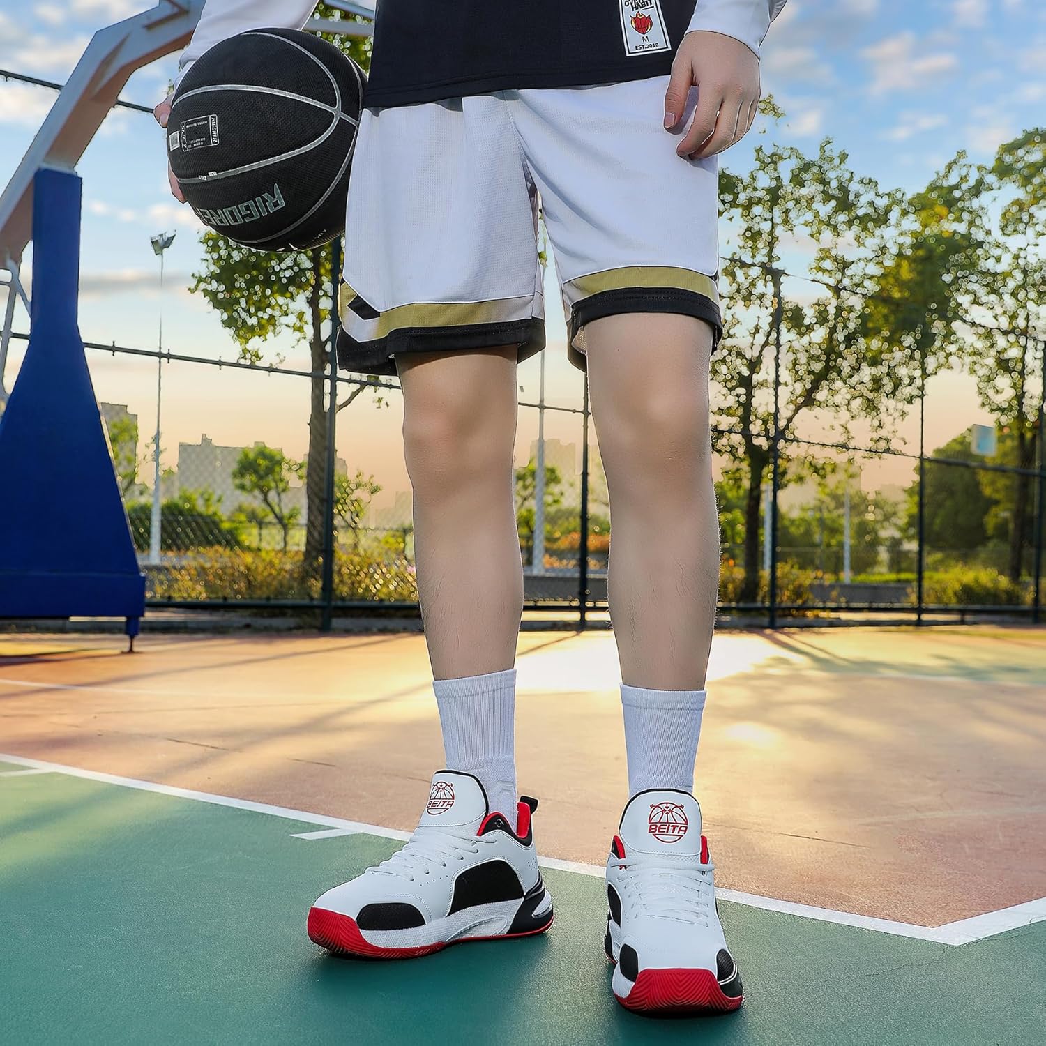 Beita Basketball Shoes for Men High Upper Sneakers Sports Shoes Anti Slip Wear-Resistant - Image 3