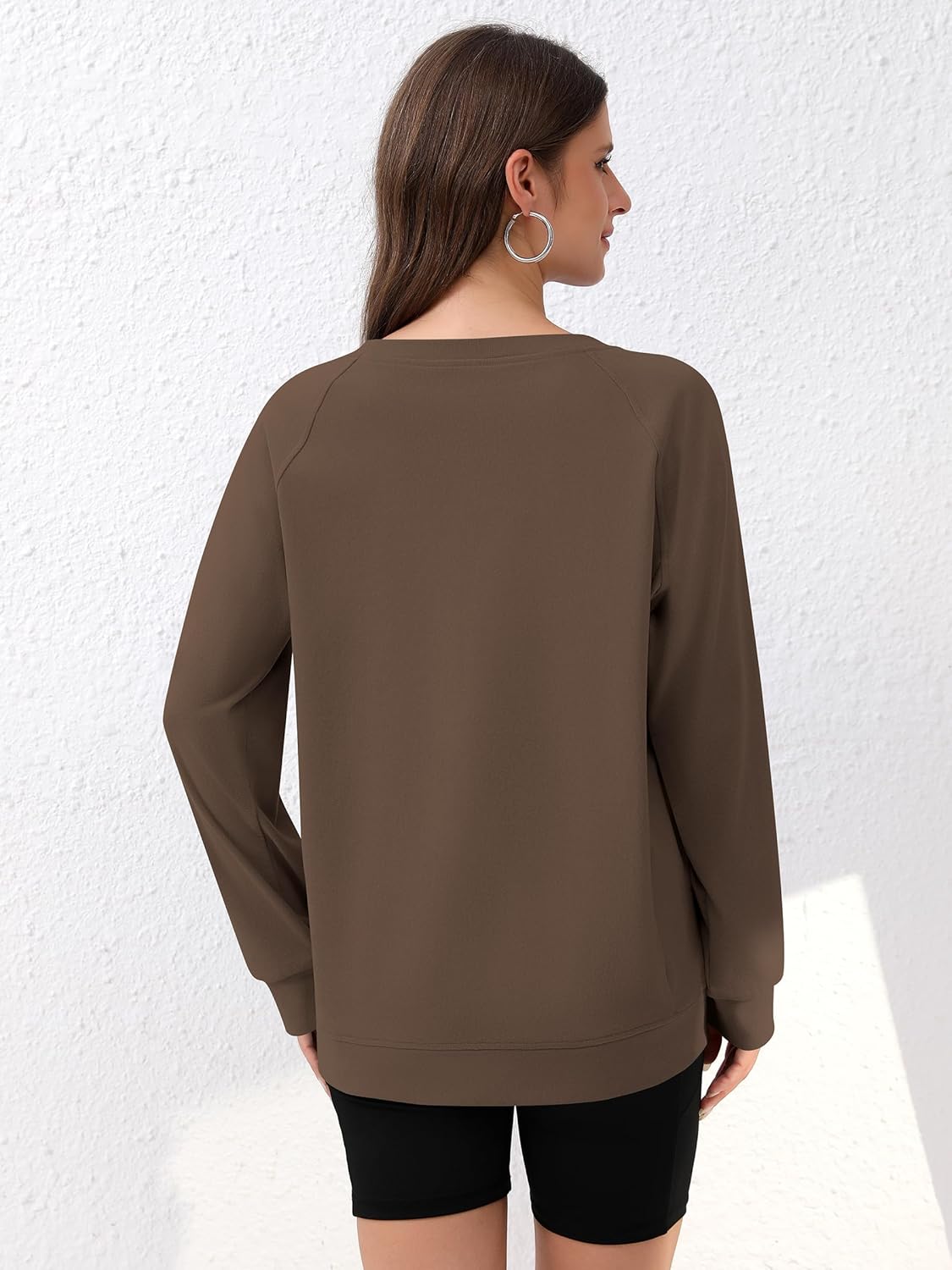 Women's Long Sleeve Crew Neck Workout Sweatshirts Loose Casual High Low Tunic Pullover Tops 2025 Fall Clothes - Image 5