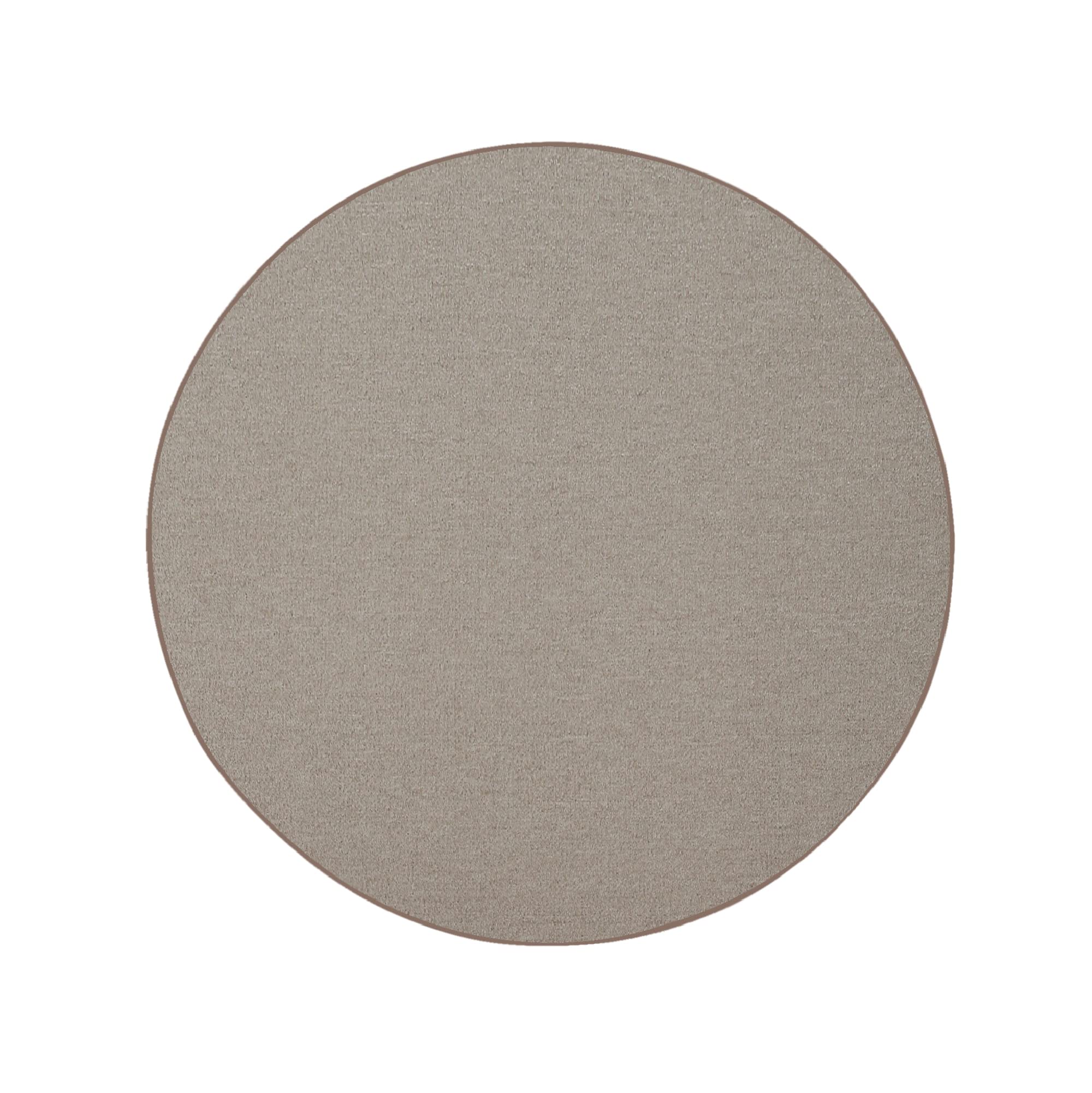 Furnish my Place Modern Indoor/Outdoor Commercial Solid Color Rug - Beige, 2' Round, Pet and Kids Friendly Rug. Made in USA, Area Rugs Great for Kids, Pets, Event, Wedding