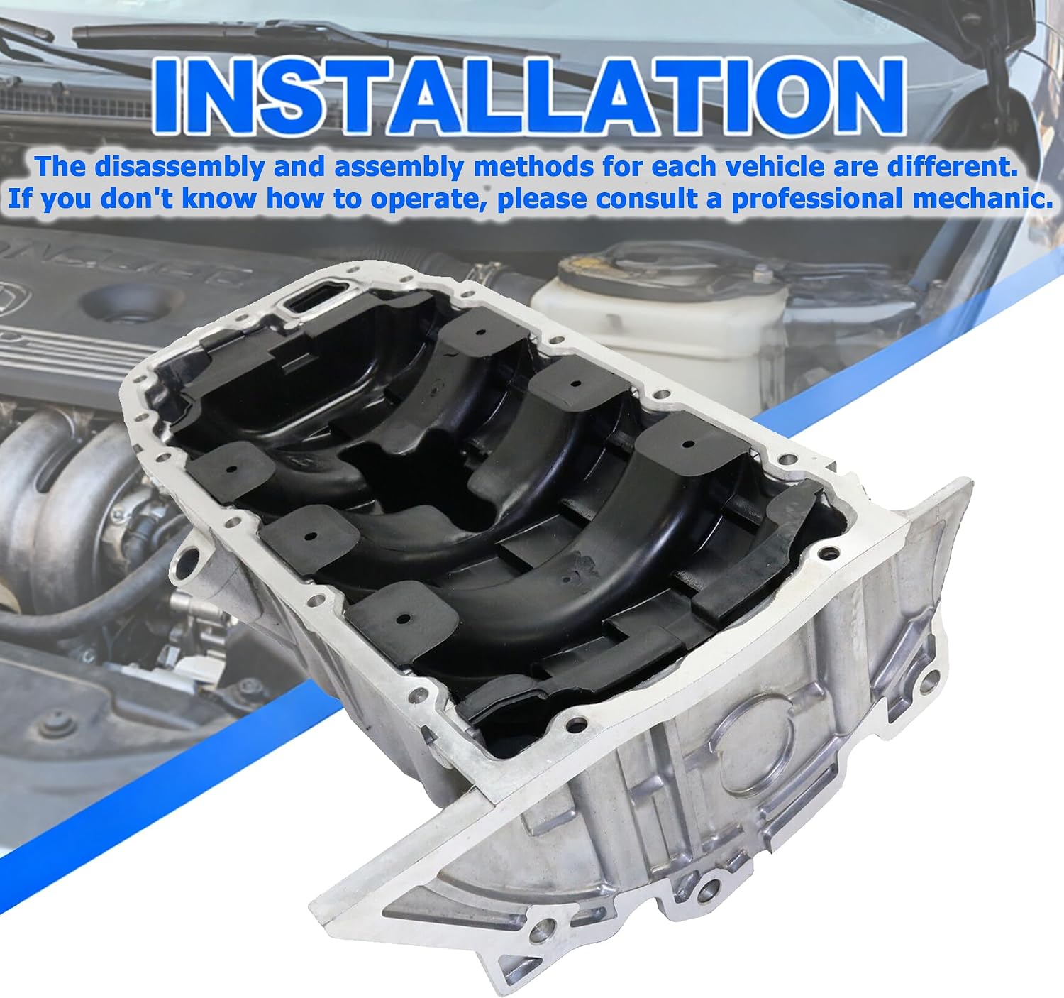 264-459 Engine Oil Pan & Drain Plug Compatible with Chevrolet Cruze 2010-2016 Sonic 2012-2018 Trax 2017-2018 1.8L Replaces 55581970
