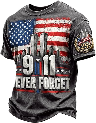 9 11 Shirt Never Forget Courage Hope Faith Print Mens T Shirts