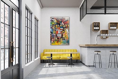 Miniatura 43 de ANRUOXI Graffiti - Lienzo decorativo para pared, diseño abstracto retro, pintura urbana moderna, póster de decoración de pared de zapatos para