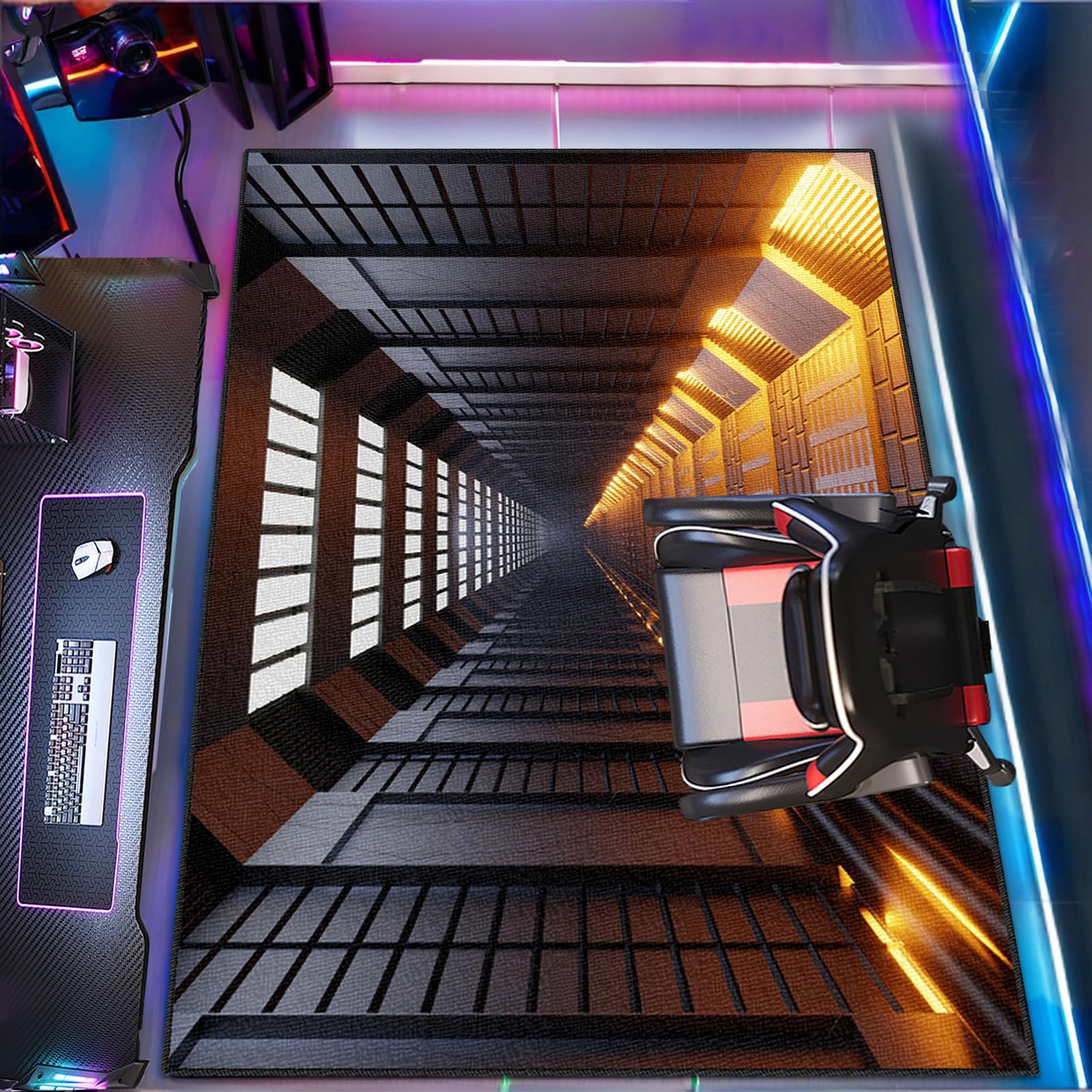 Tapis de jeu gaming lavable et antidérapant pour chambre de garçon ado