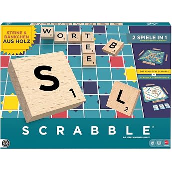 Mattel Games Wooden Scrabble Board Game