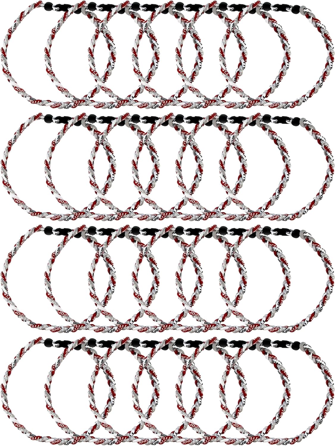 MTLEE Baseball Necklaces Bulk, 3 Assorted Colors Braided Rope Tornado Baseball Necklace for Sports Team - Image 7