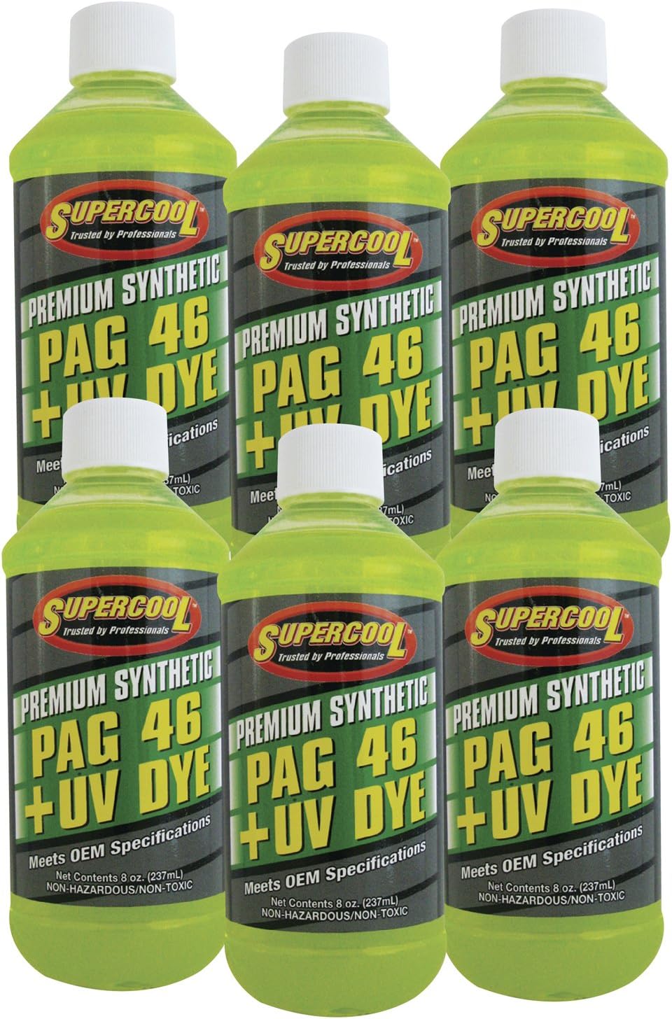 TSI Supercool P46-8D-6CP PAG Oil 46 Viscosity with UV Dye 8oz 6-Pack