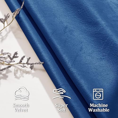 Miniatura 254 de Cortinas de terciopelo JIUZHEN, cortinas opacas suaves de terciopelo retro para dormitorio, cortinas elegantes con reducción de ruido y Rosa