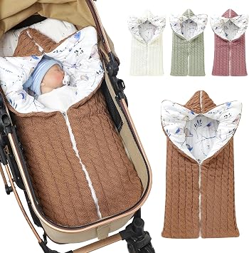 Colorful Newborn Baby Swaddle Blanket Wrap,Infant Toddler Thick Knit Soft Warm Fleece Receiving Blanket Swaddle Sleeping Bag Sack Stroller Wrap for 0-12 Month Baby New Coffee