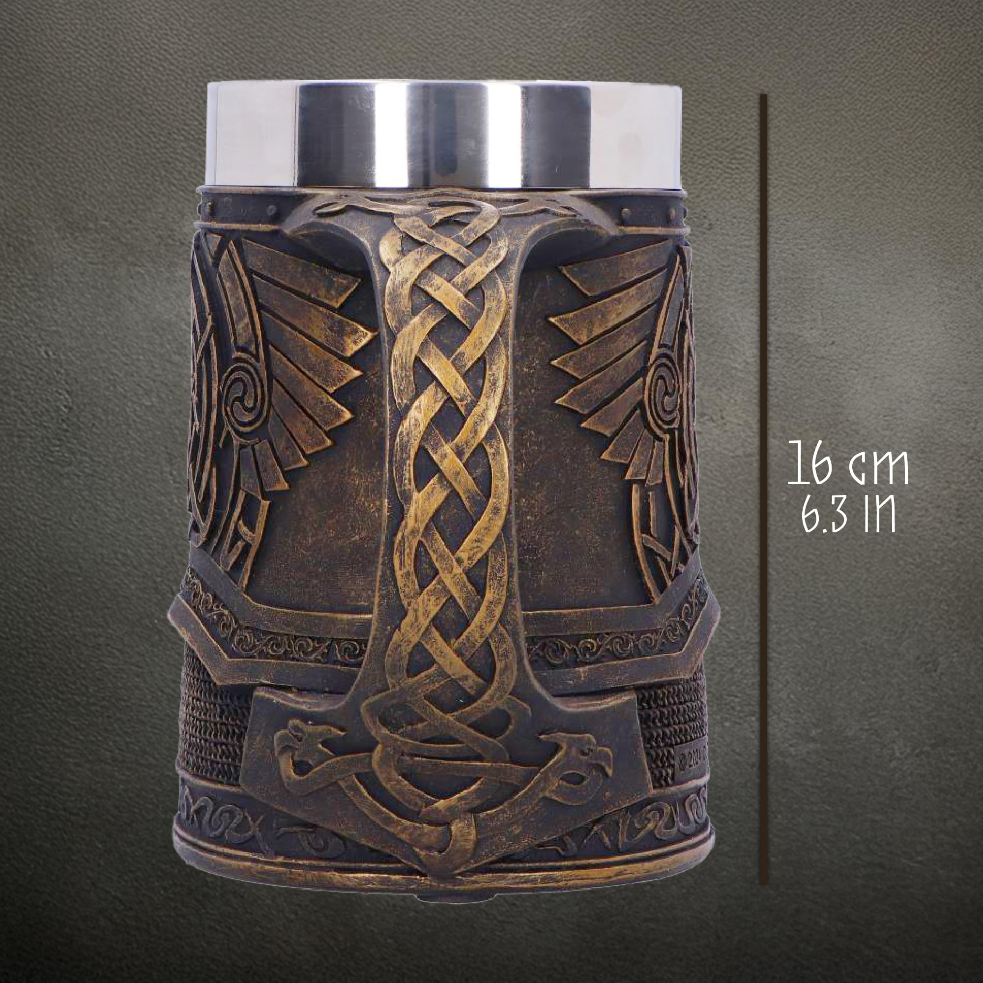 Nemesis Now Odin - Jarra estilo vikingo, diseño medieval, para hidromiel, cerveza, bebidas, entretenimiento en casa