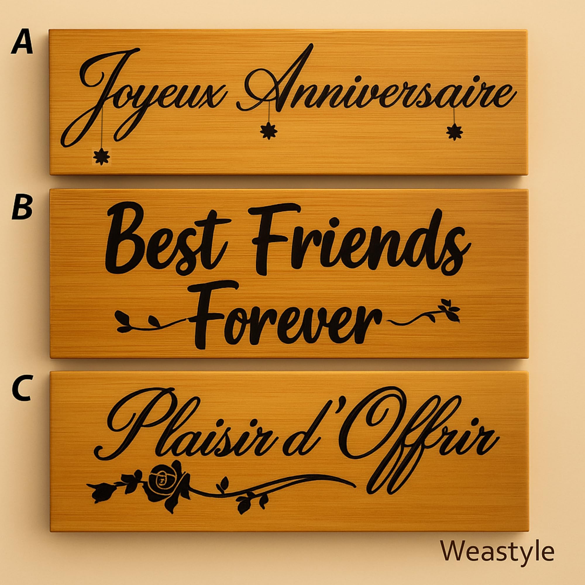 Stylos Personnalisés Bois Gravé avec Coffret Cadeau – Cadeau Couple Anniversaire Saint-Valentin