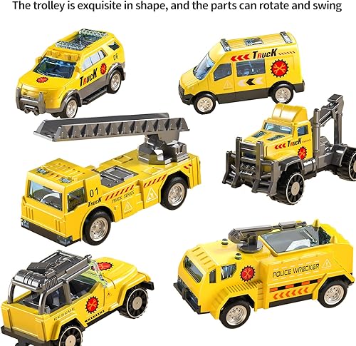 Miniatura 4 de TEMI Juguetes de avión para niños de 3 años, juguete grande de transporte de avión con 12 vehículos de construcción y tapete de juego, juguetes para