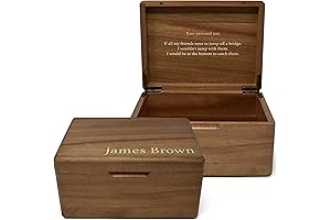 Engraved Acacia Wood Memory Box