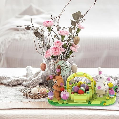 Miniatura 6 de Juego de bloques de construcción de árbol de Navidad, 542 piezas de bloques de construcción de Navidad con luz LED y cubierta antipolvo, adorno de