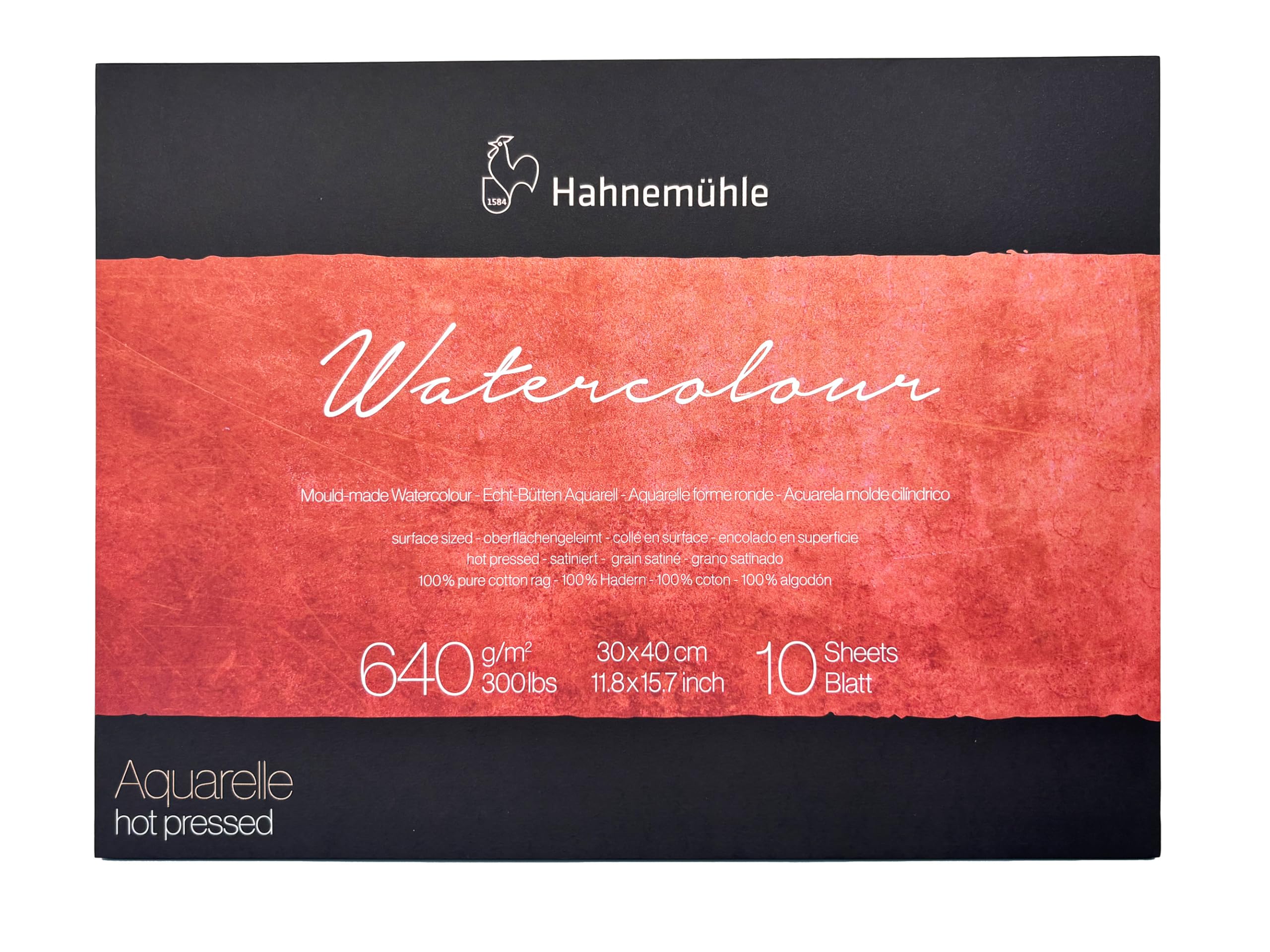 Hahnemühle The Collection Aquarellblock, 640 gsm, 30x40cm, Weiß