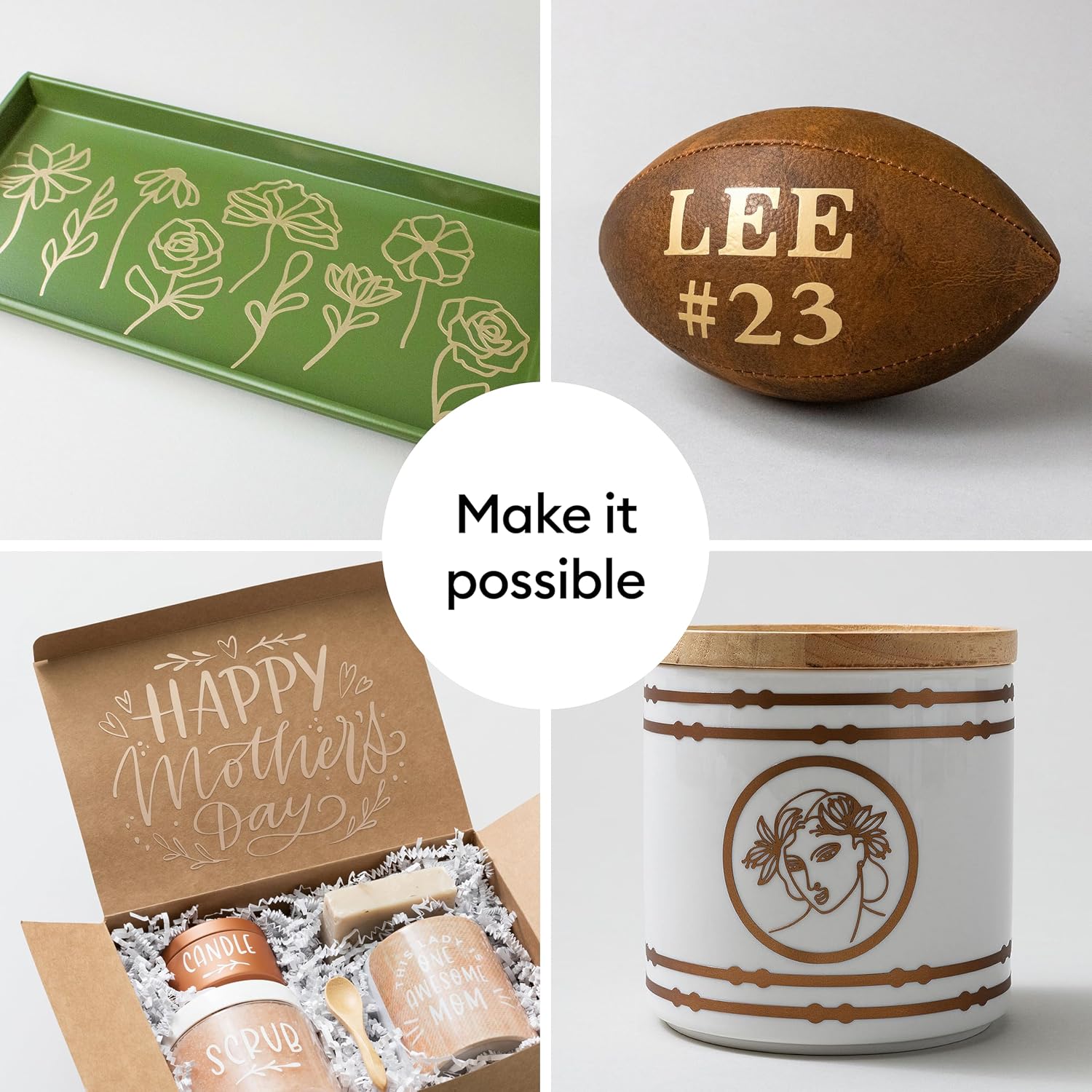 Cricut® Foil Vinyl - Silver - 12 in x 10 ft - DIY Personalized Decals, Labels, & More - Metallic Finish - Long Lasting - Optimized Cutting Machines