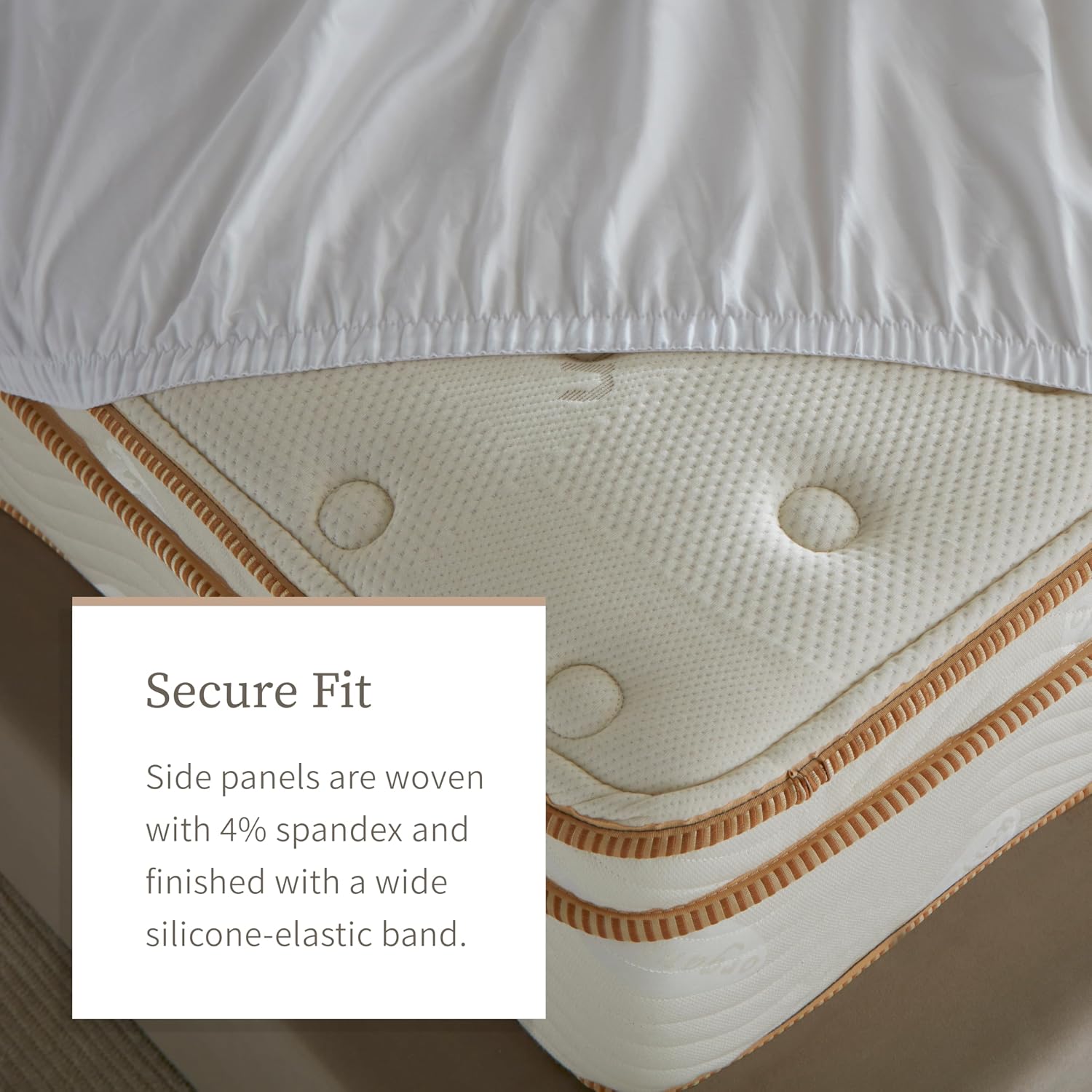 Saatva Organic King Size Mattress Pad, Diamond-Quilted Mattress Pad