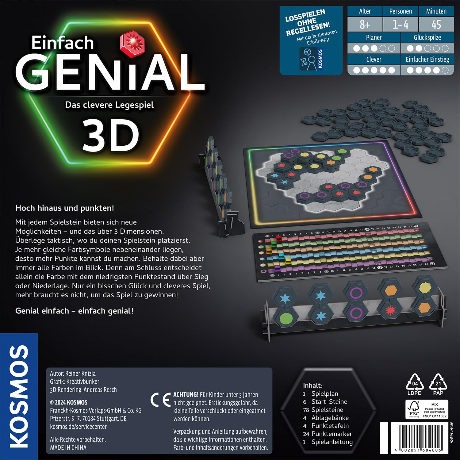 Kosmos Einfach Genial 3D: Spiel