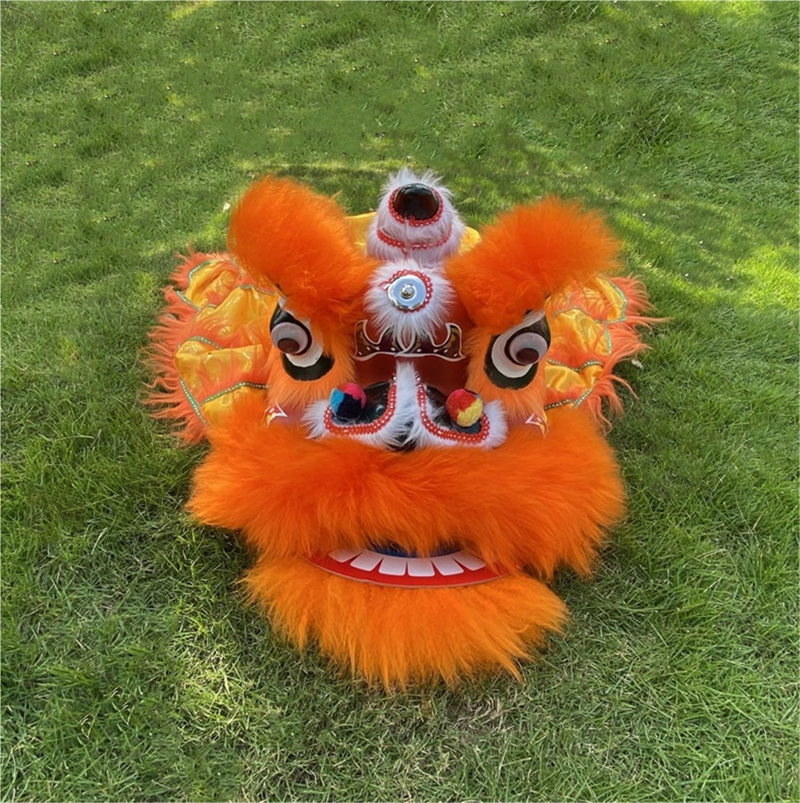 Drago Cinese per Feste Costume da Danza del Leone della Mascotte Seta Sud 9 Pollici Feste Cinesi in Italia(Rot)