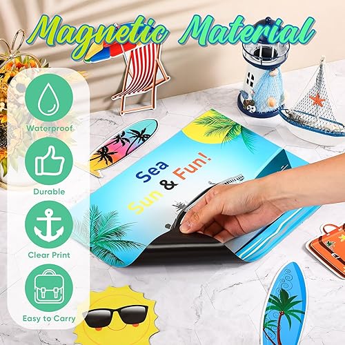 Miniatura 6 de Kanayu 6 piezas de decoración magnética para puerta de crucero con el sol, imanes de anclaje, decoración de crucero, calcomanía magnética para