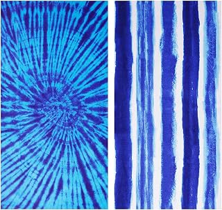 Genovega 2-Pack Oversized Beach Towels XL 36x72 Boho Stripe Blue - Soft Quick-Dry Pool Camping Essentials