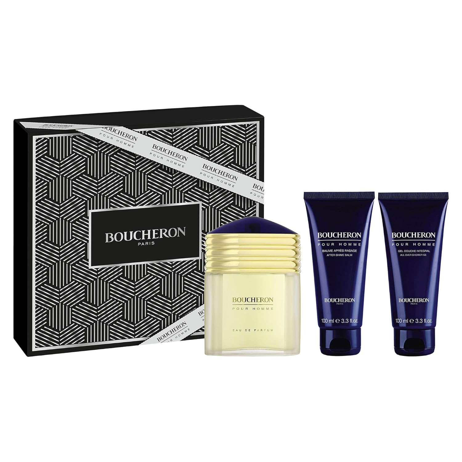 BOUCHERON Pour Homme 3 Piece Eau de Parfum Gift Set (Eau de Parfum Spray, After Shave Balm, Shower Gel)
