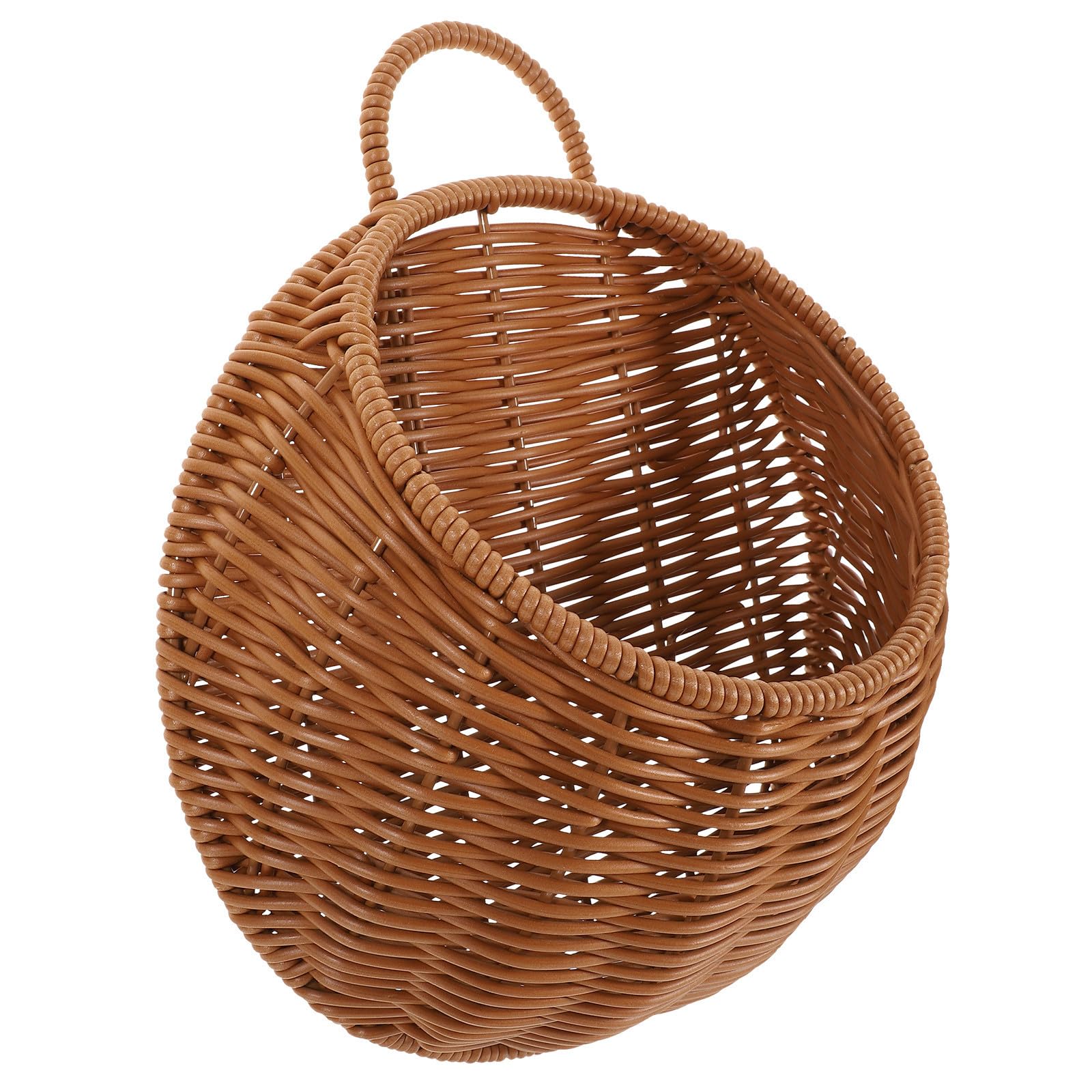 Cesta colgante imitación tejida fácil de colgar para plantas en pared y jardín