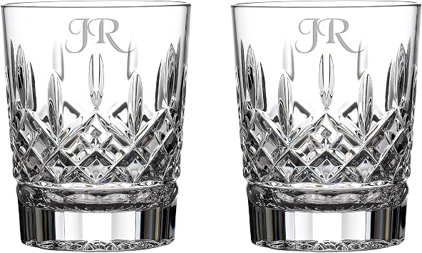 Waterford Engraved Lismore Double Old Fashioned Glasses, 12oz, Set of 2
